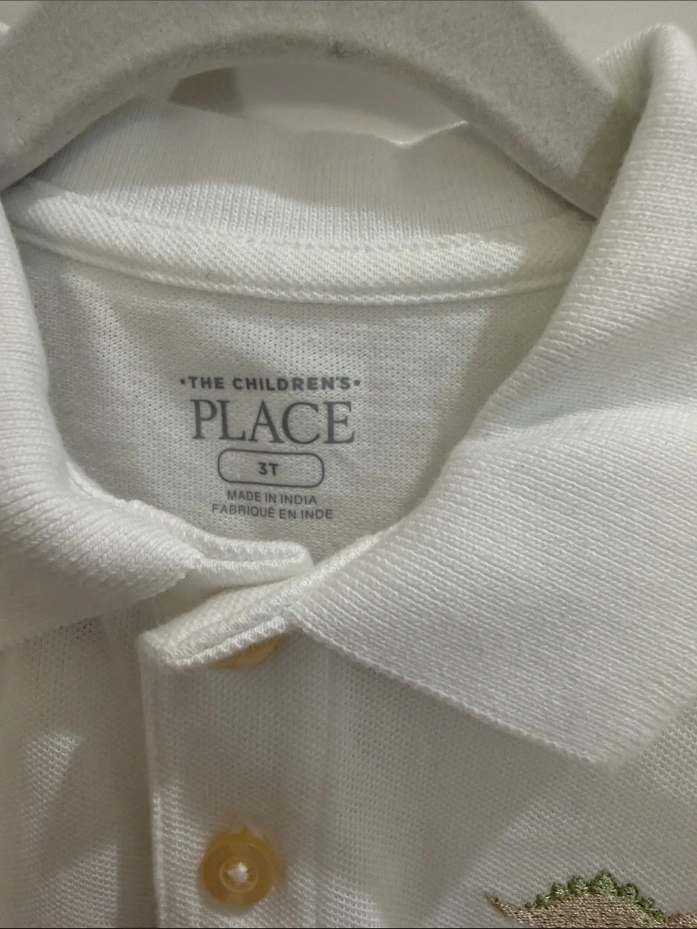 Lot of 4 The Children's Place White Polo Shirts with ‘Chip’ Monogram 3T